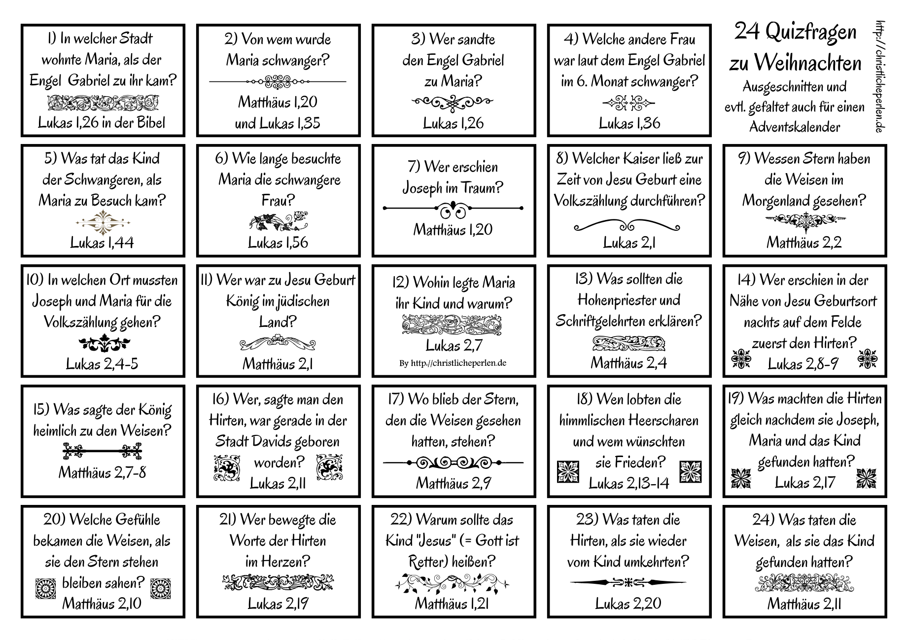 Teile 24 adventskalender pdf geschichte 24 kostenlose